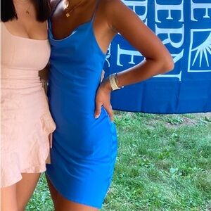 Urban Outfitters Blue Cowl Dress